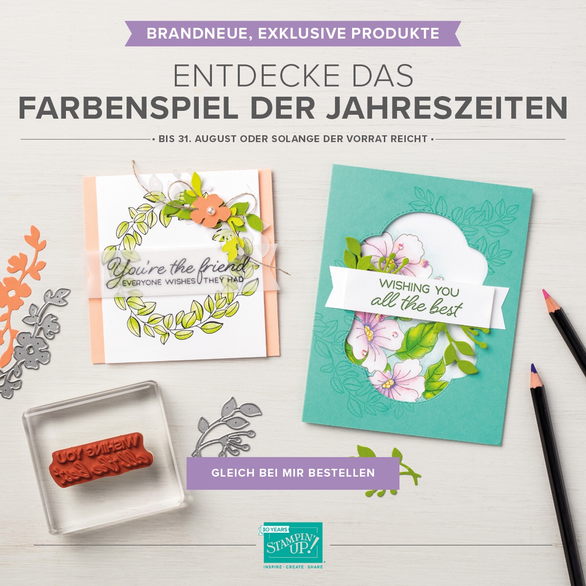 Read more about the article Farbenspiel der Jahreszeit – Stampin‘ Up! Stempelset – nur für kurze Zeit
