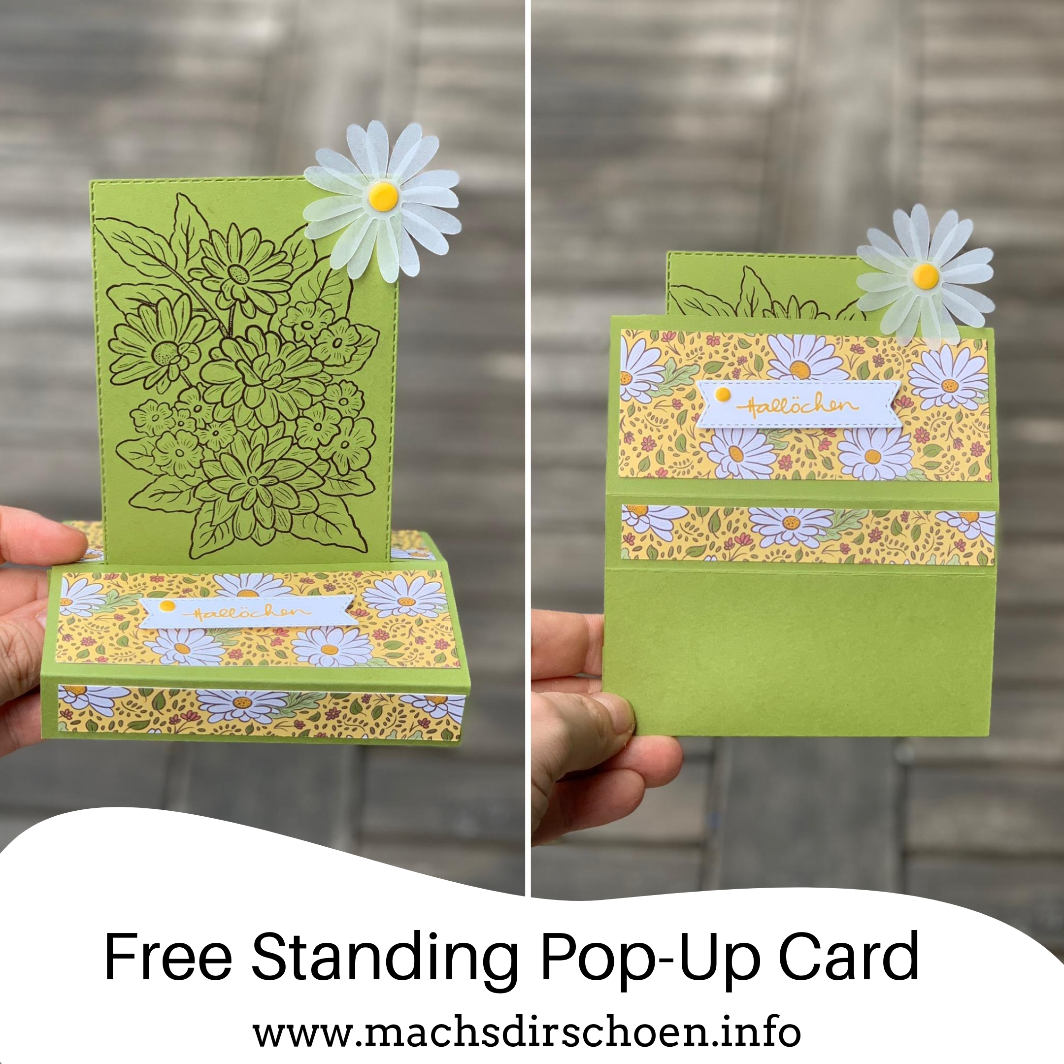 Read more about the article [Kartentechnik] Free Standing Pop-Up Card mit Anleitung und Video