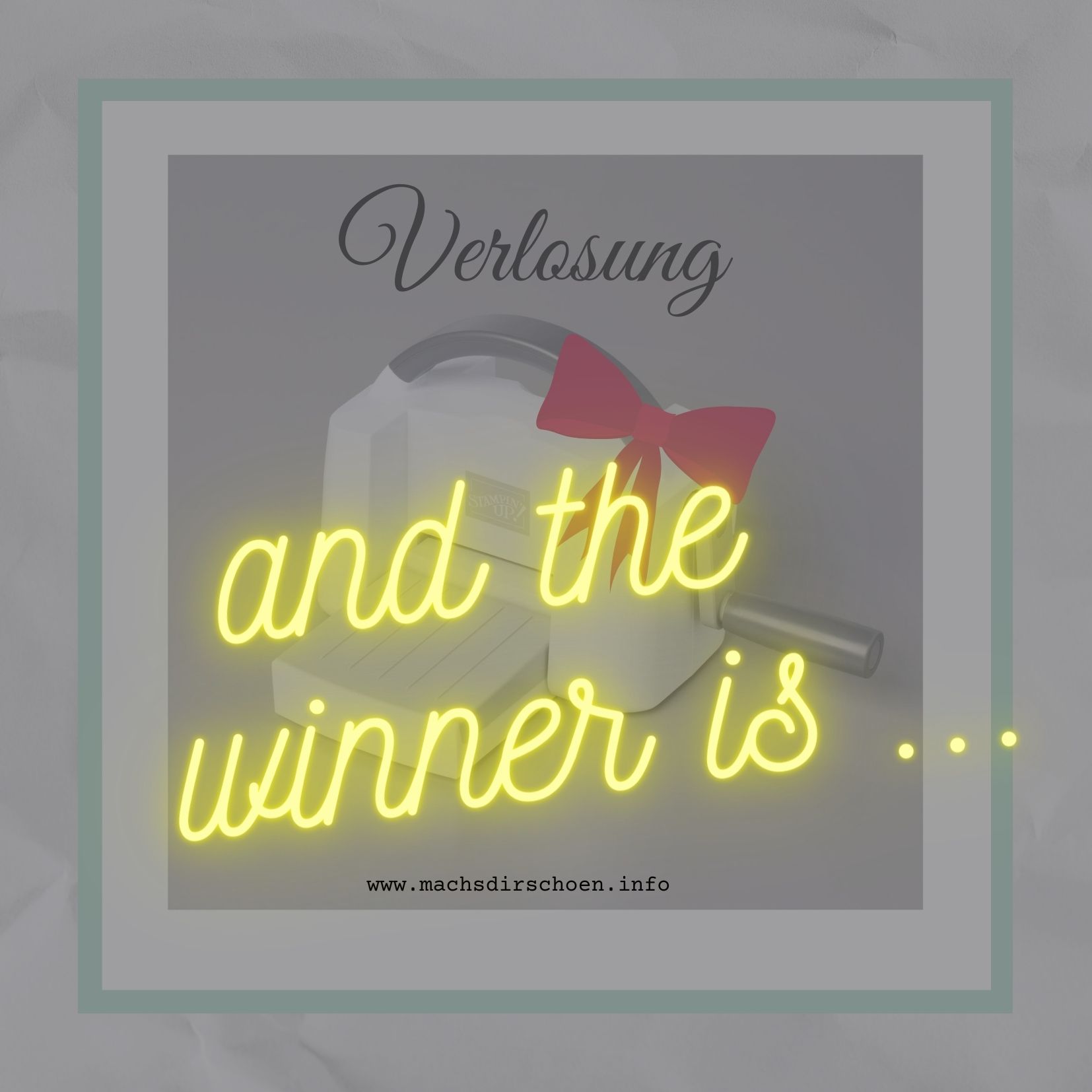 Read more about the article and the winner is … Verlosung der Mini Stanz- und Prägemaschine