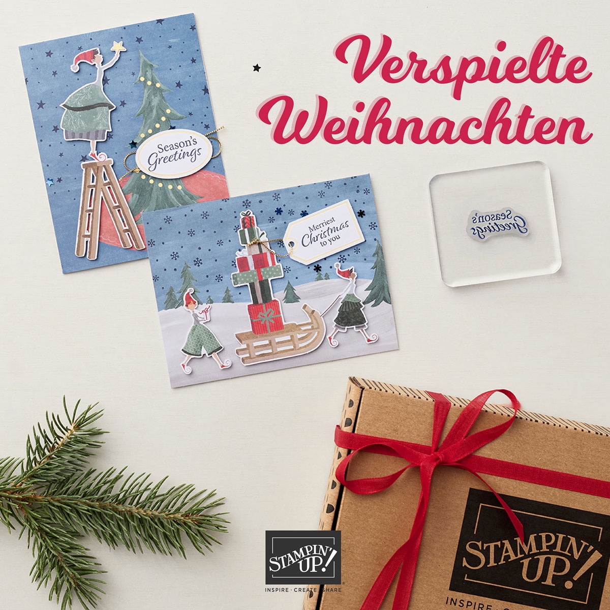 Read more about the article Stampin‘ Up!  Produktset – Kartenset Verspielte Weihnachten