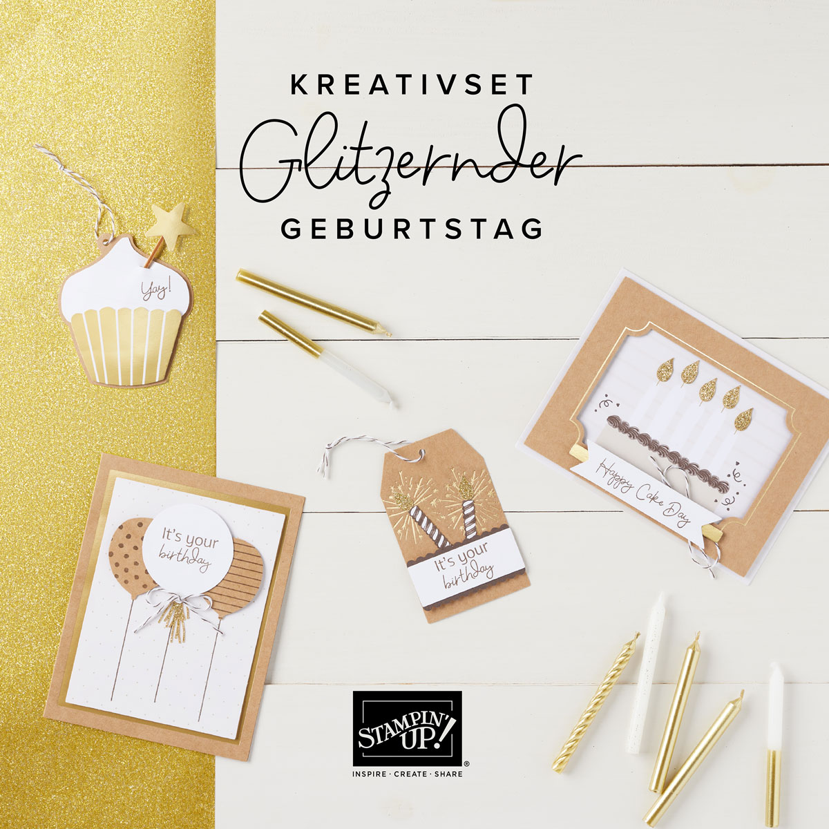 Read more about the article Stampin‘ Up! Komplettsets / KREATIVSET GLITZERNDER GEBURTSTAG