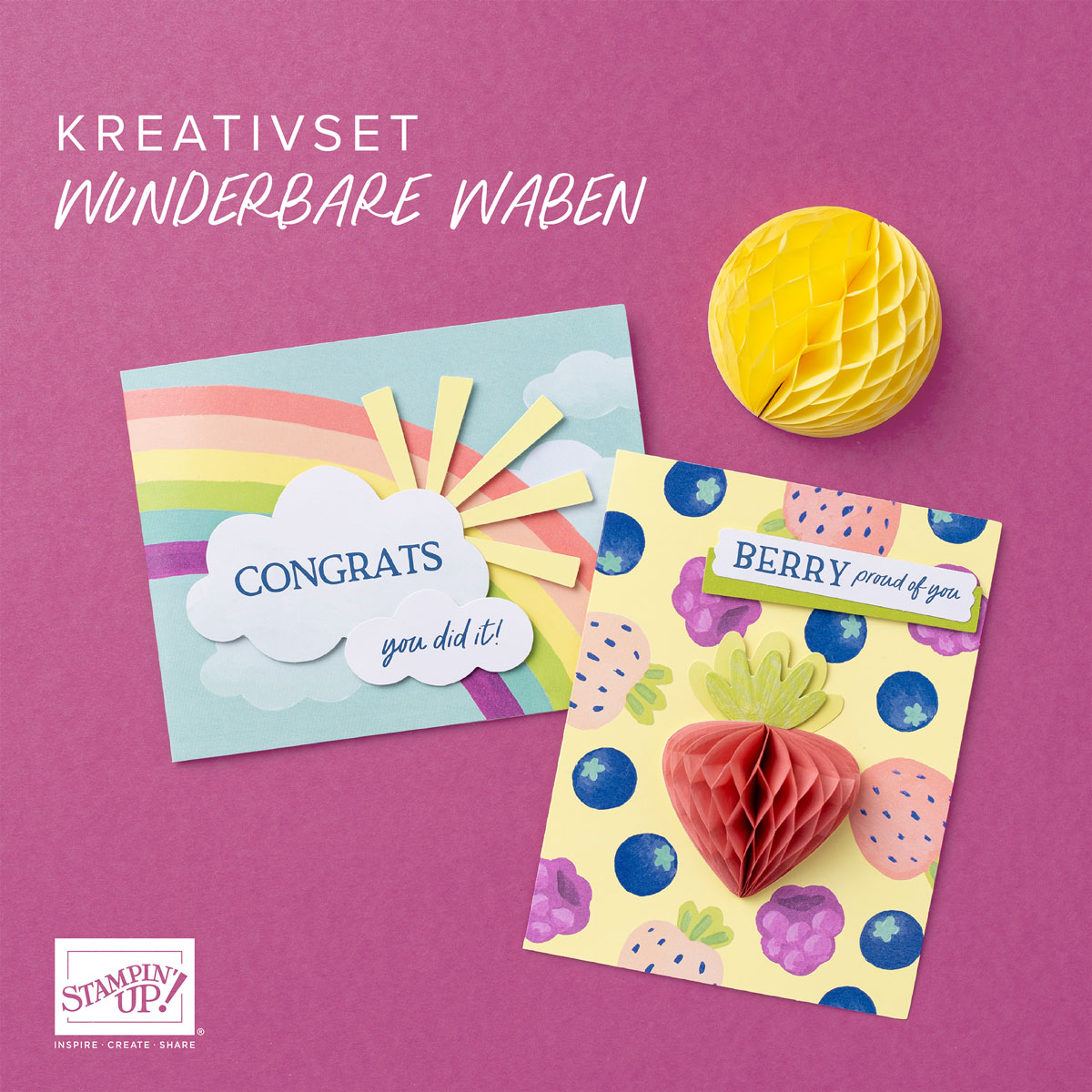Read more about the article Stampin‘ Up! Komplettsets / KREATIVSET WUNDERBARE WABEN
