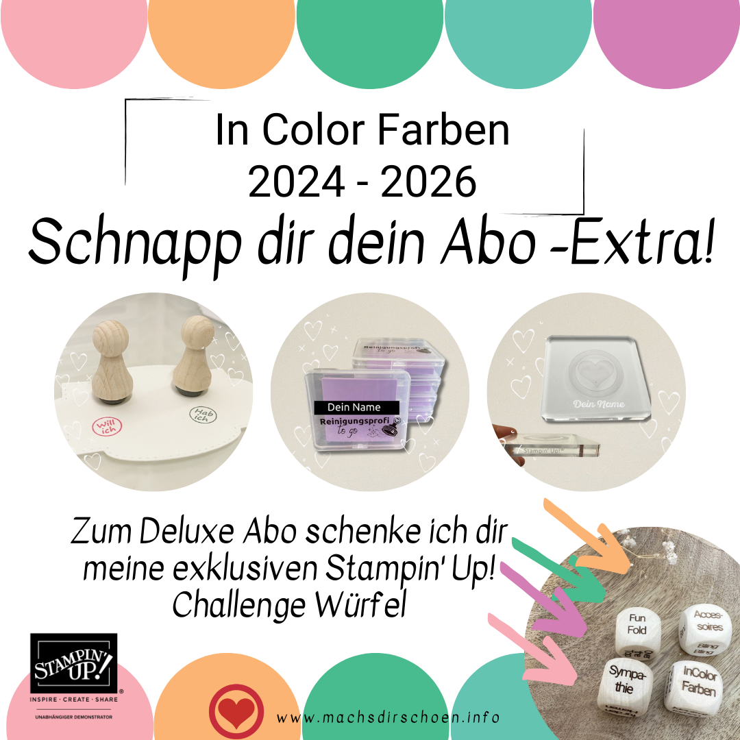Read more about the article Stampin‘ Up! In Color 2024-2026 Abo mit exklusivem Extra – Anmeldung verlängert!