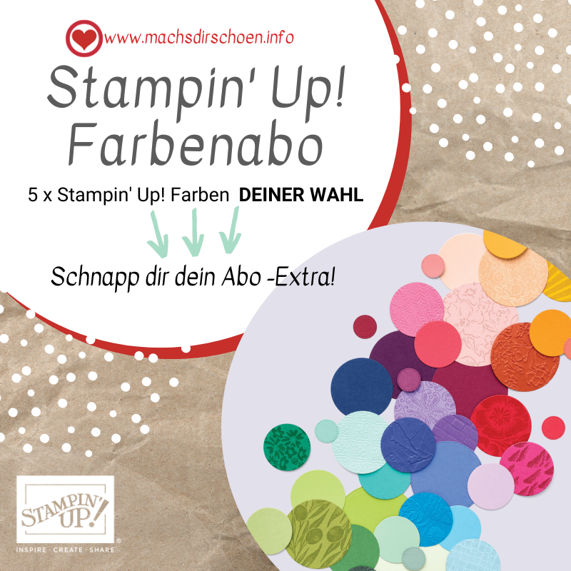 Mehr über den Artikel erfahren Stampin‘ Up! Farbenabo mit exklusiven Extras & Glitzer