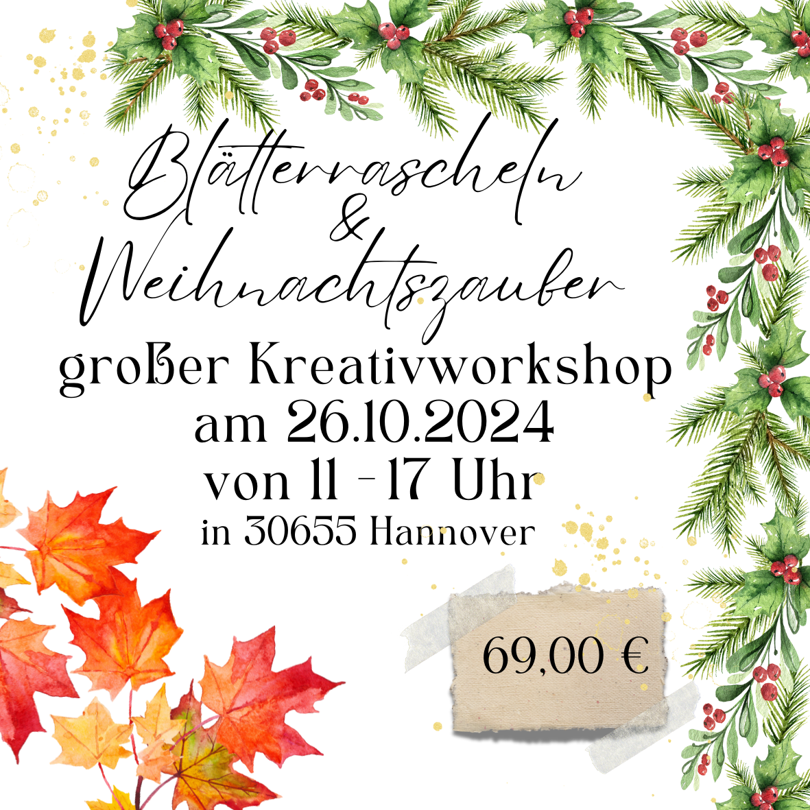 Read more about the article Blätterrascheln & Weihnachtszauber – unser 1. großer Kreativ-Tag in Hannover im ZeitRaum