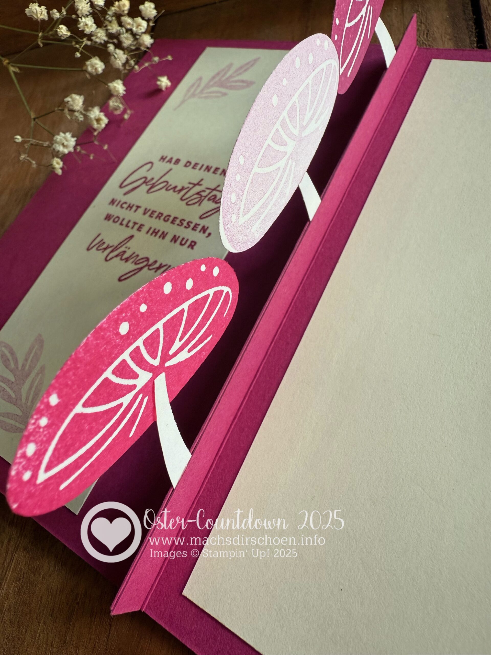 Mehr über den Artikel erfahren Der Stampin‘ Up! Oster-Countdown 2025 🌷 –  21. April – Carolin überrascht mit pinkem Pop-up
