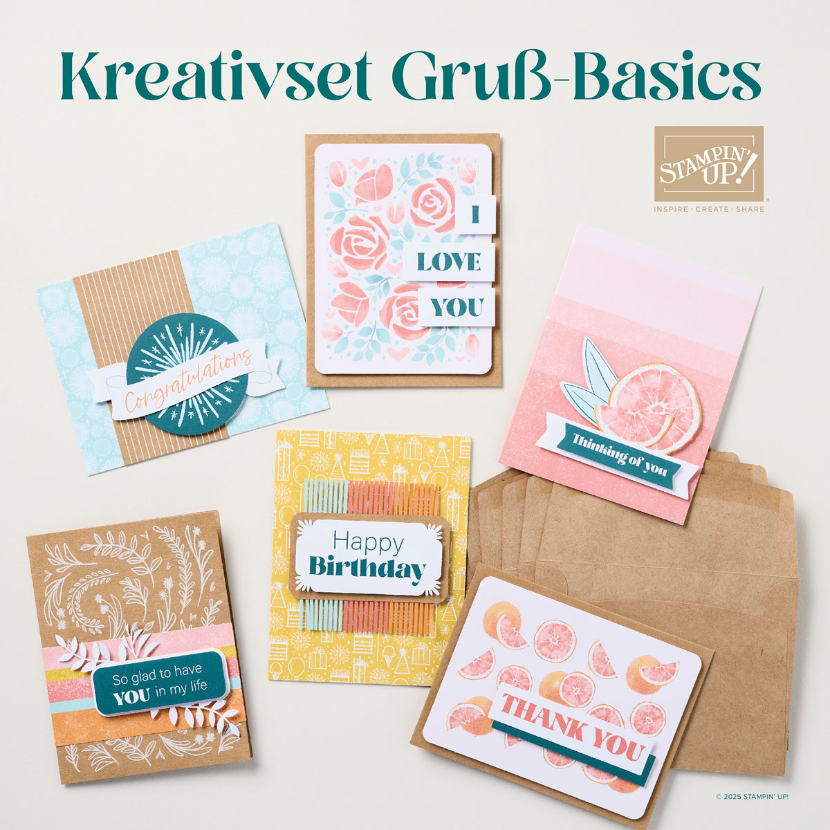Mehr über den Artikel erfahren Stampin‘ Up! Komplettsets / KREATIVSET GRUSS-BASICS
