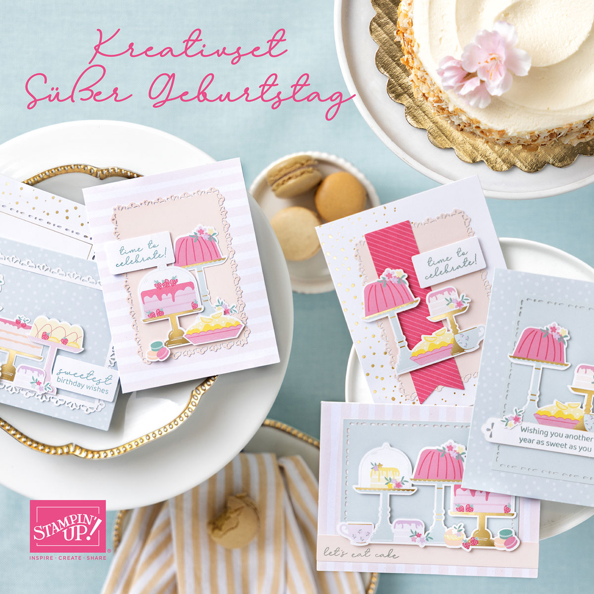 Mehr über den Artikel erfahren Stampin‘ Up! Komplettsets / KREATIVSET SÜSSER GEBURTSTAG