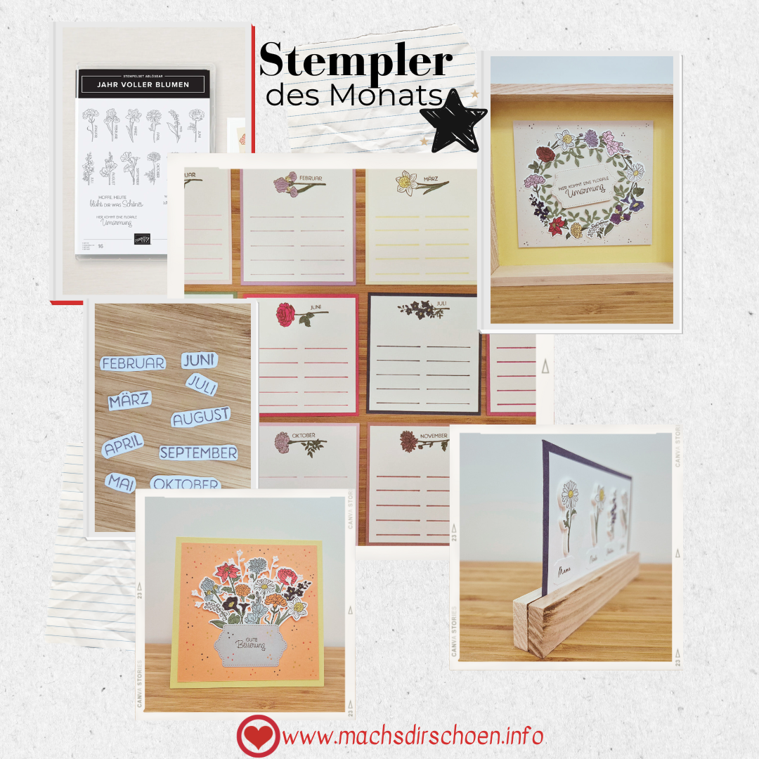 Mehr über den Artikel erfahren Mach’s Dir schön Teamaktion Stempler des Monats – mit Stampin‘ Up! JAHR VOLLER BLUMEN