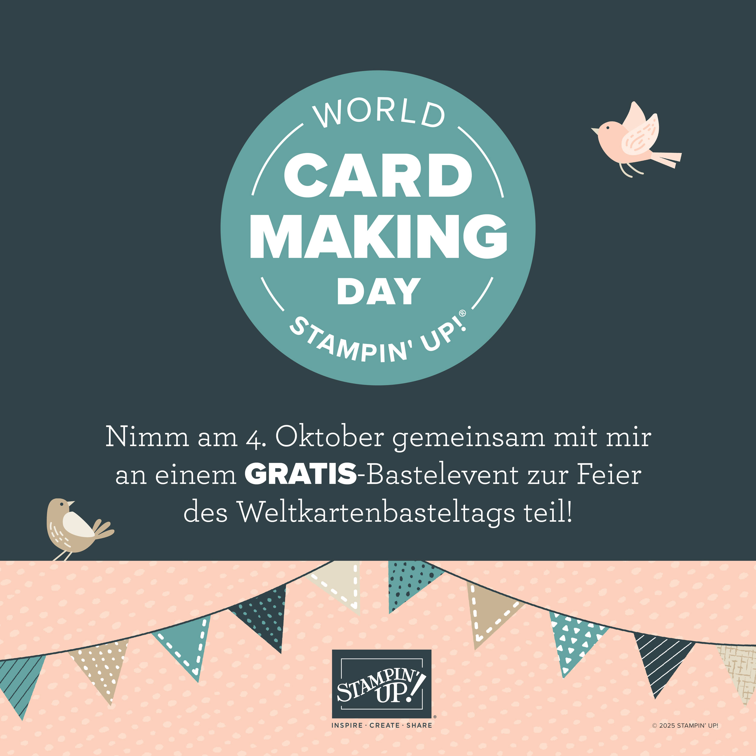 Mehr über den Artikel erfahren Kostenloses Kreativ-Event zum Weltkartenbasteltag 04. Oktober 2025
