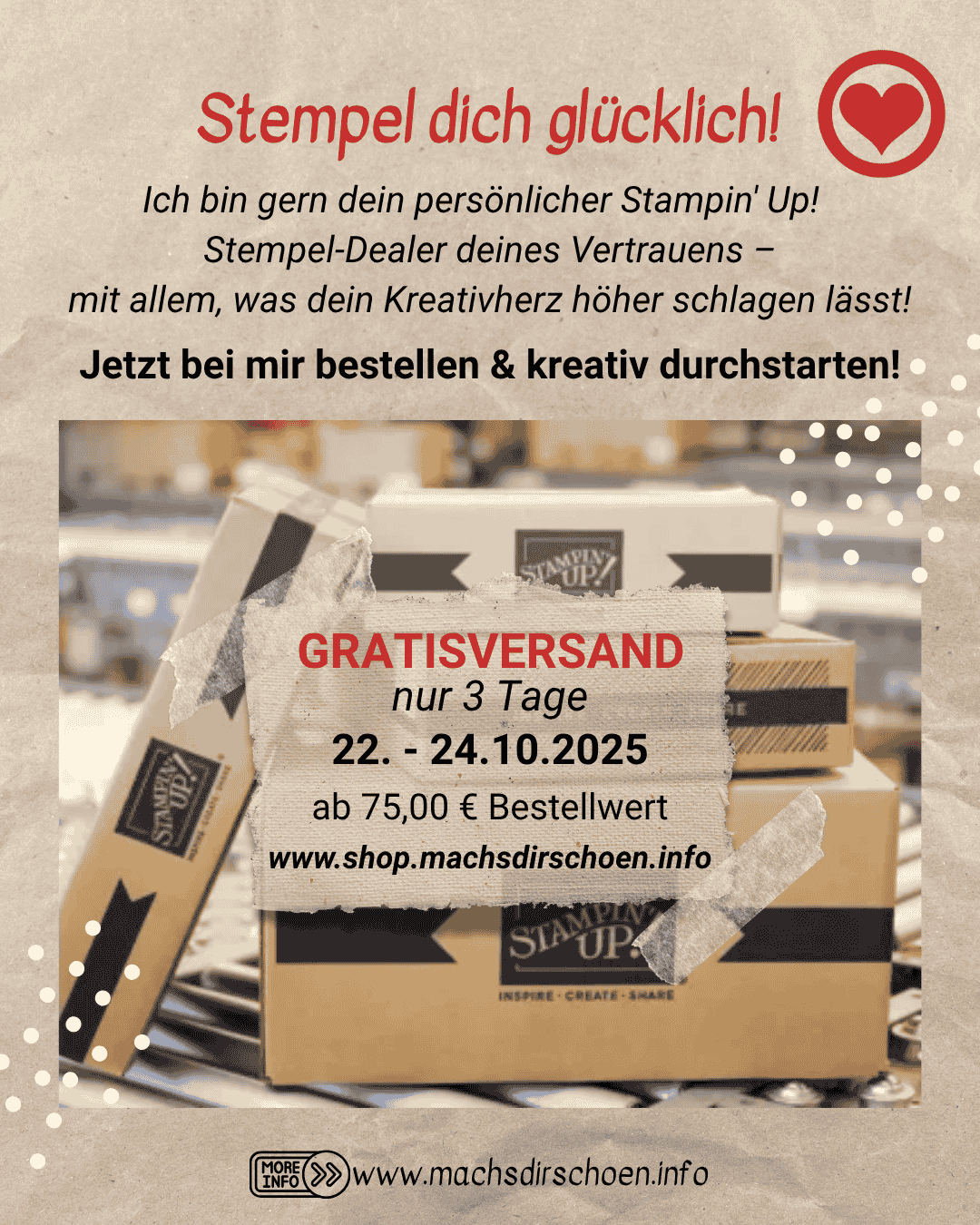 Mehr über den Artikel erfahren Aktion Versandkostenfrei / Gratisversand vom 22. bis 24. Oktober 2025