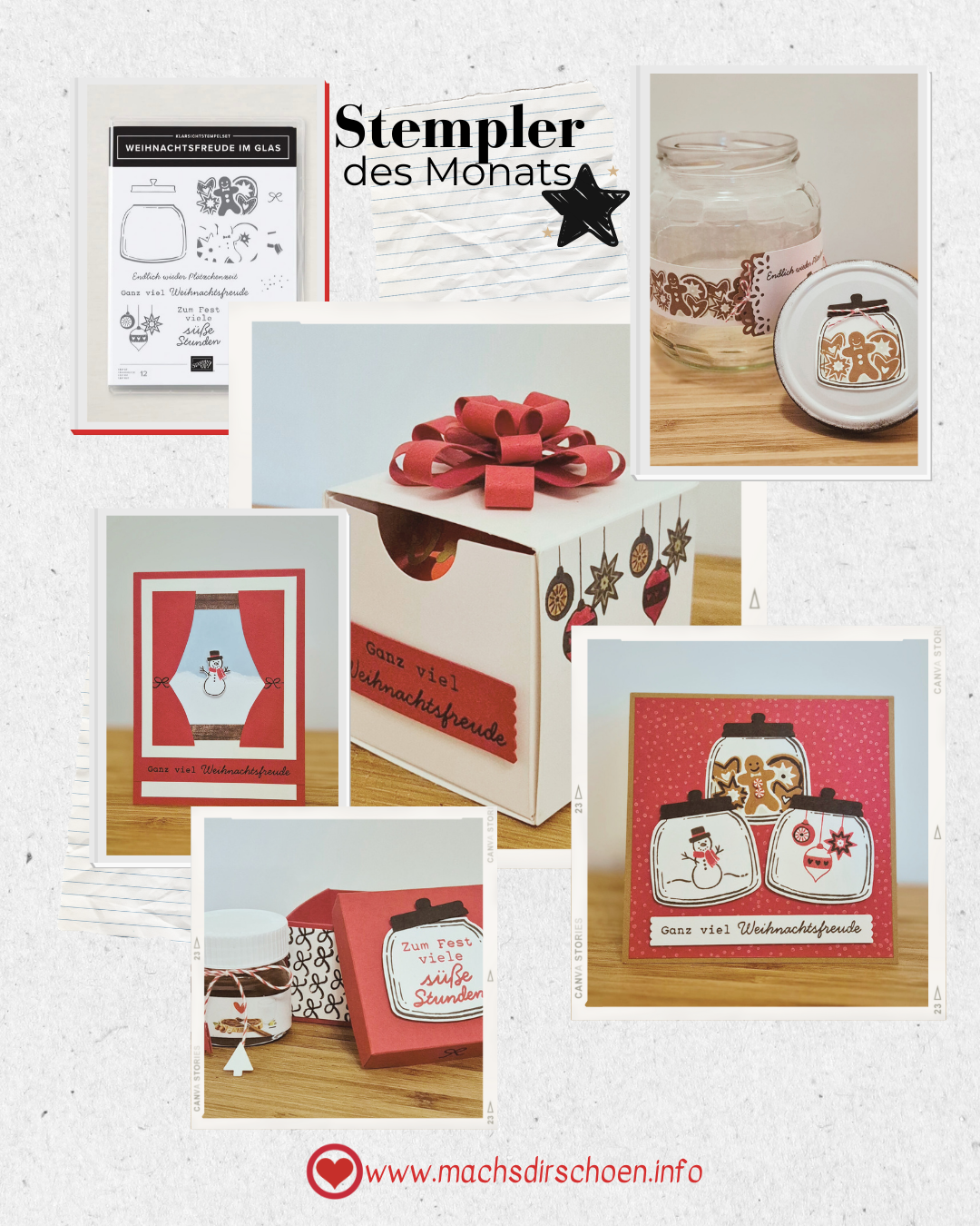 Mehr über den Artikel erfahren Mach’s Dir schön Teamaktion Stempler des Monats – mit Stampin‘ Up! WEIHNACHTSFREUDE IM GLAS