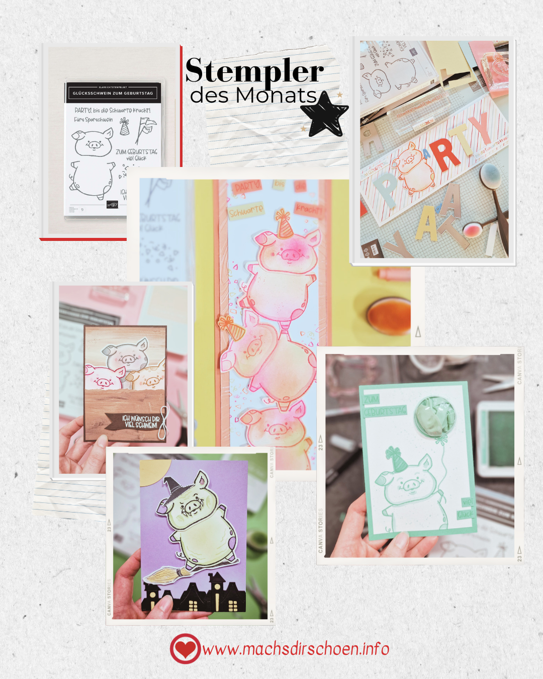 Mehr über den Artikel erfahren Mach’s Dir schön Teamaktion Stempler des Monats – mit GLÜCKSSCHWEIN ZUM GEBURTSTAG