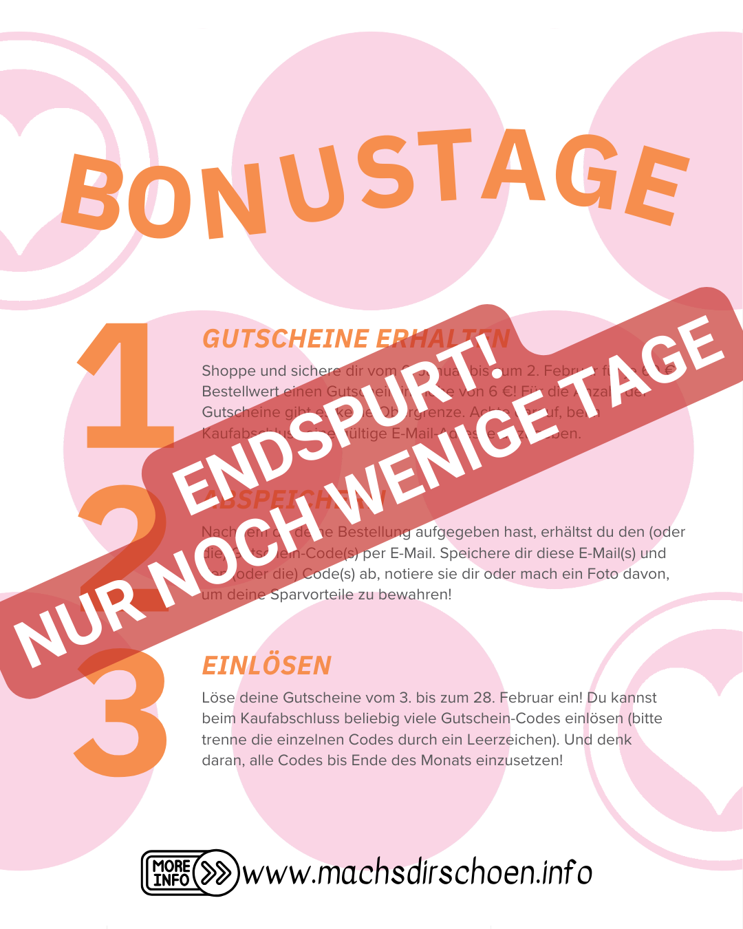 Mehr über den Artikel erfahren Bonustage Endspurt: nur noch wenige Tage