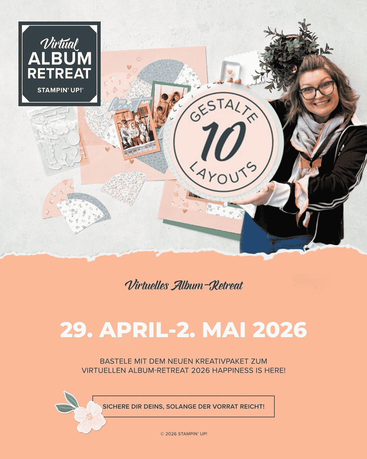 Mehr über den Artikel erfahren Stampin’ Up! virtuelles Album-Retreat – HAPPINESS IS HERE – jetzt bestellbar