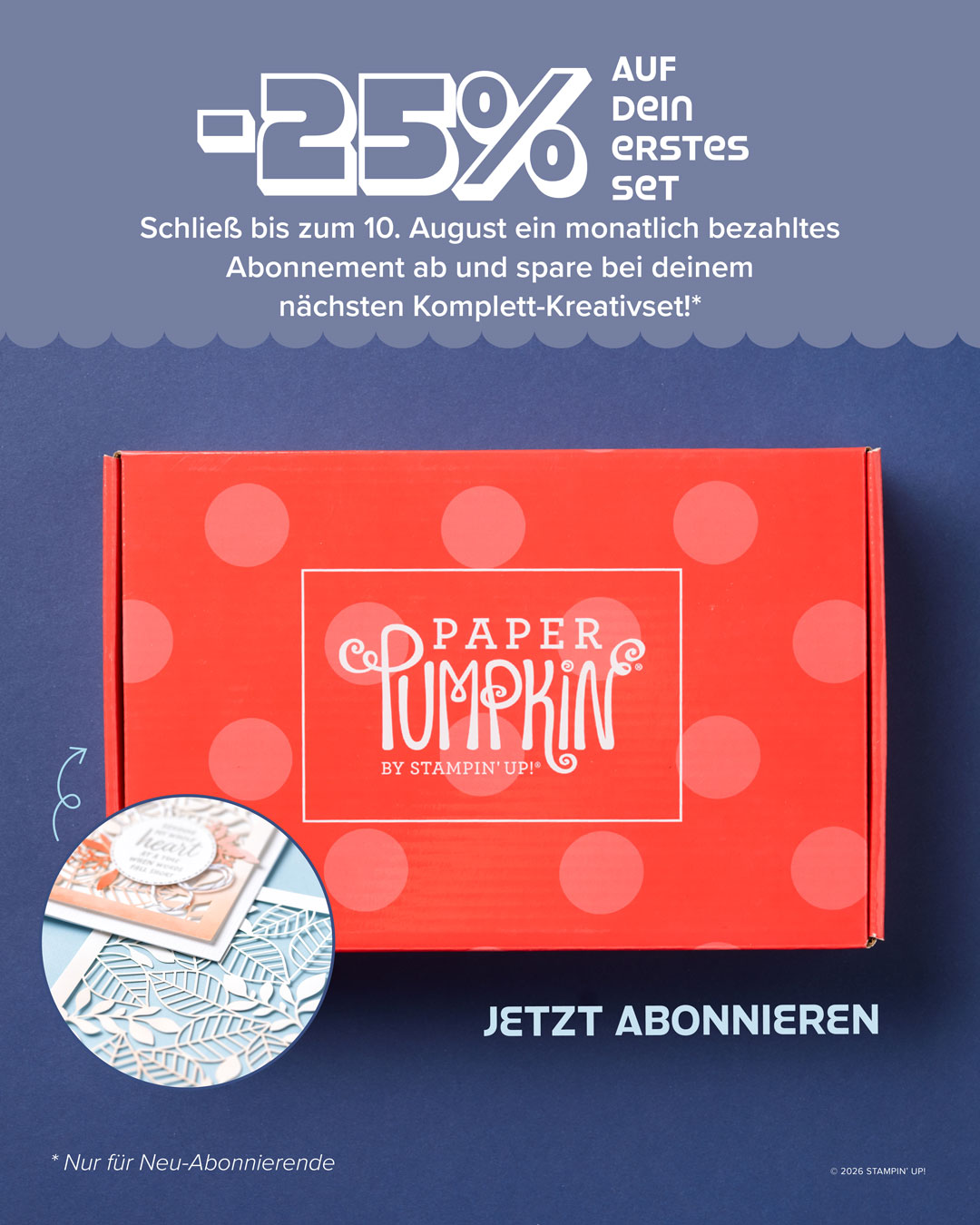 Mehr über den Artikel erfahren Paper Pumpkin Sommer-Aktion: 25 % Rabatt für alle, die neu dabei sind