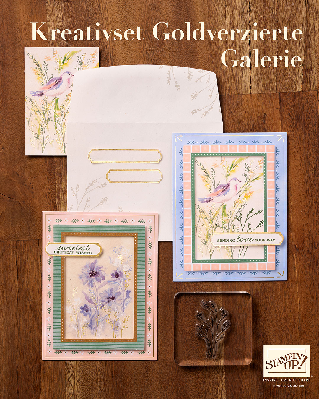 Mehr über den Artikel erfahren Stampin‘ Up! Komplettsets / KREATIVSET GOLDVERZIERTE GALERIE