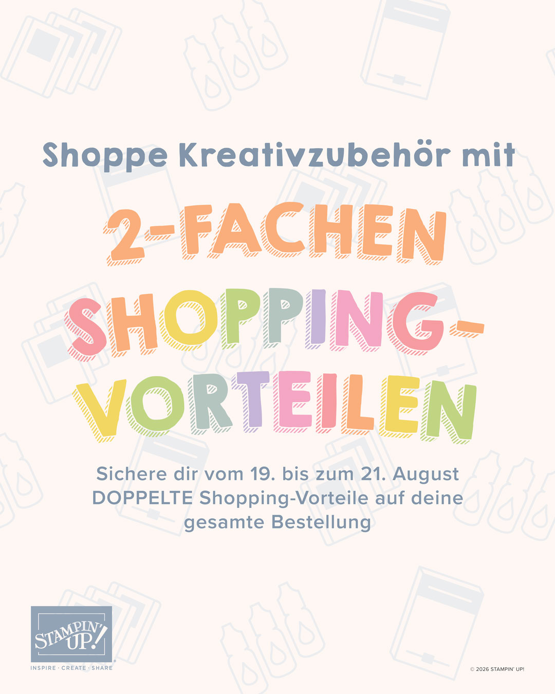 Mehr über den Artikel erfahren 3 Tage doppelte Shopping-Vorteile 19.–21. August 2026