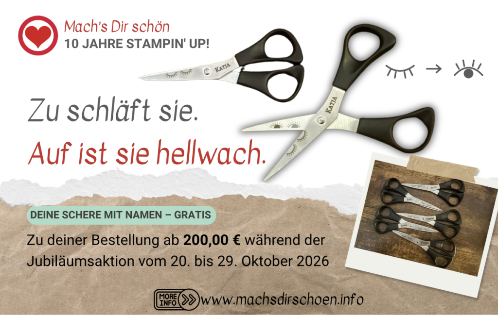 Stampin' Up! Jubiläum: Schere mit Namen und Gravur als Geschenk ab 200,00 €
