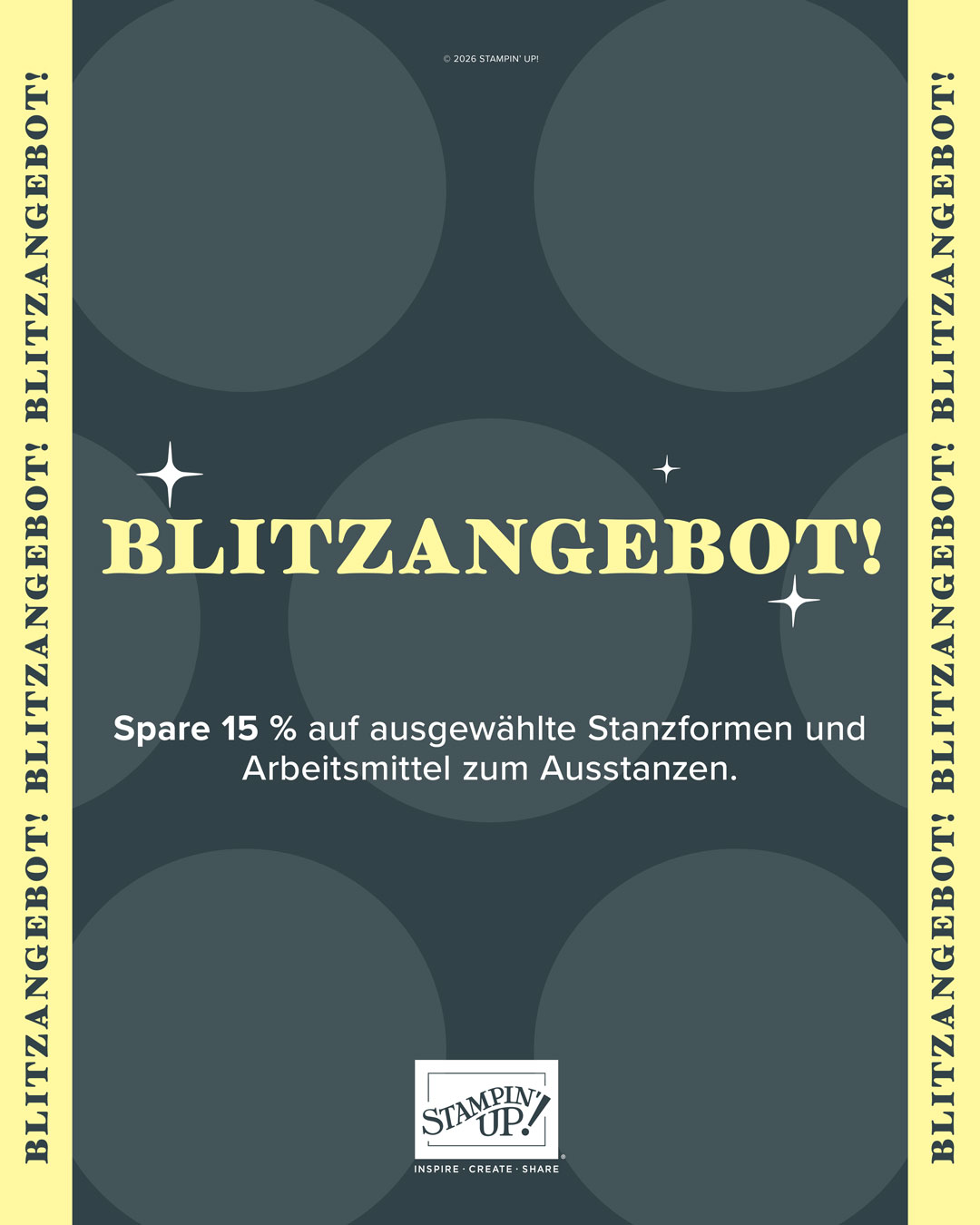 Mehr über den Artikel erfahren Stampin’ Up! Blitzangebot: 15 % auf Stanzformen – nur 3 Tage!